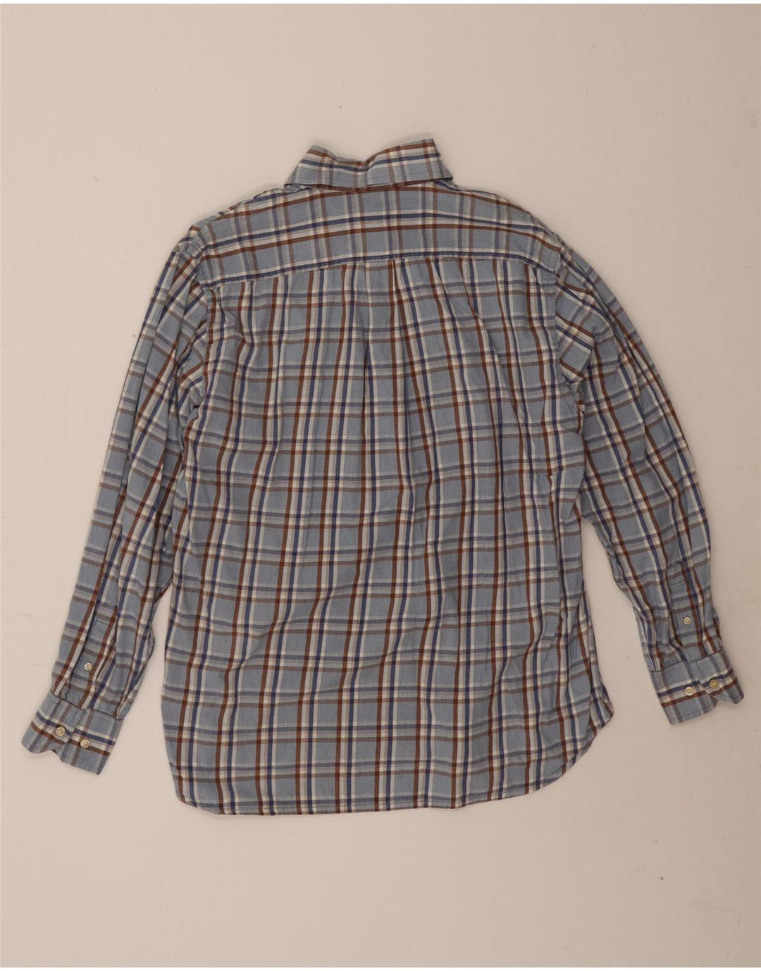 Camicia da uomo Belfe taglia 39 cotone a quadri blu medio