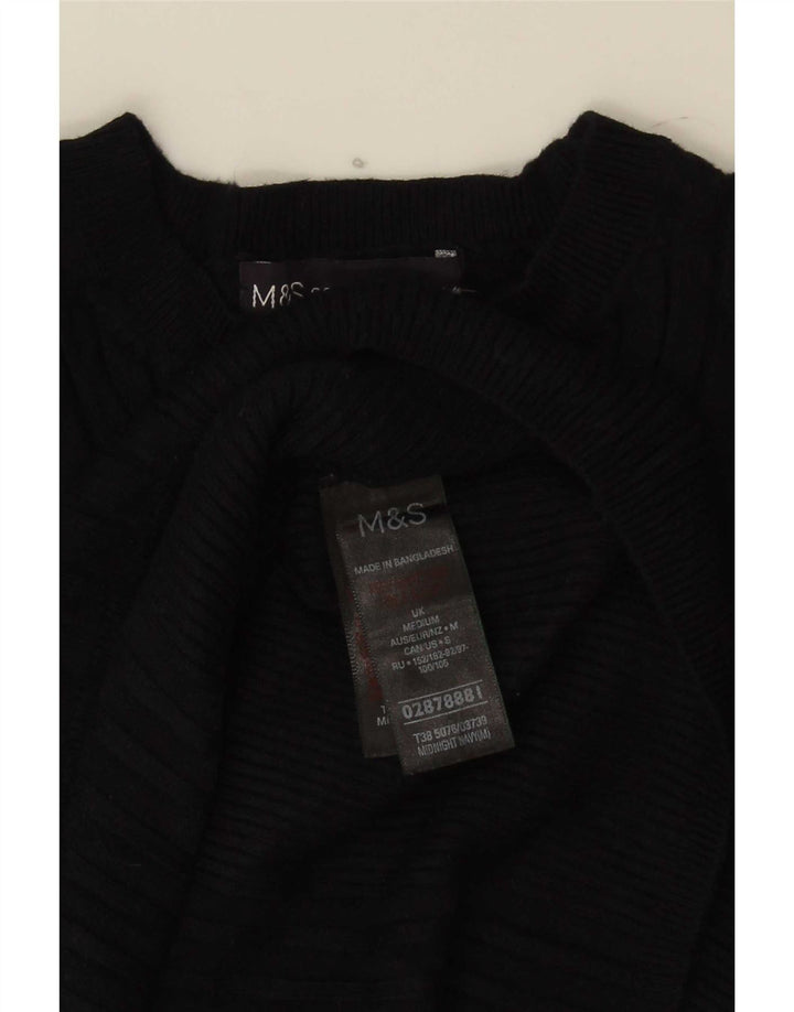 Maglione maglione con scollo a barca da donna Marks & Spencer UK 12 medio blu navy