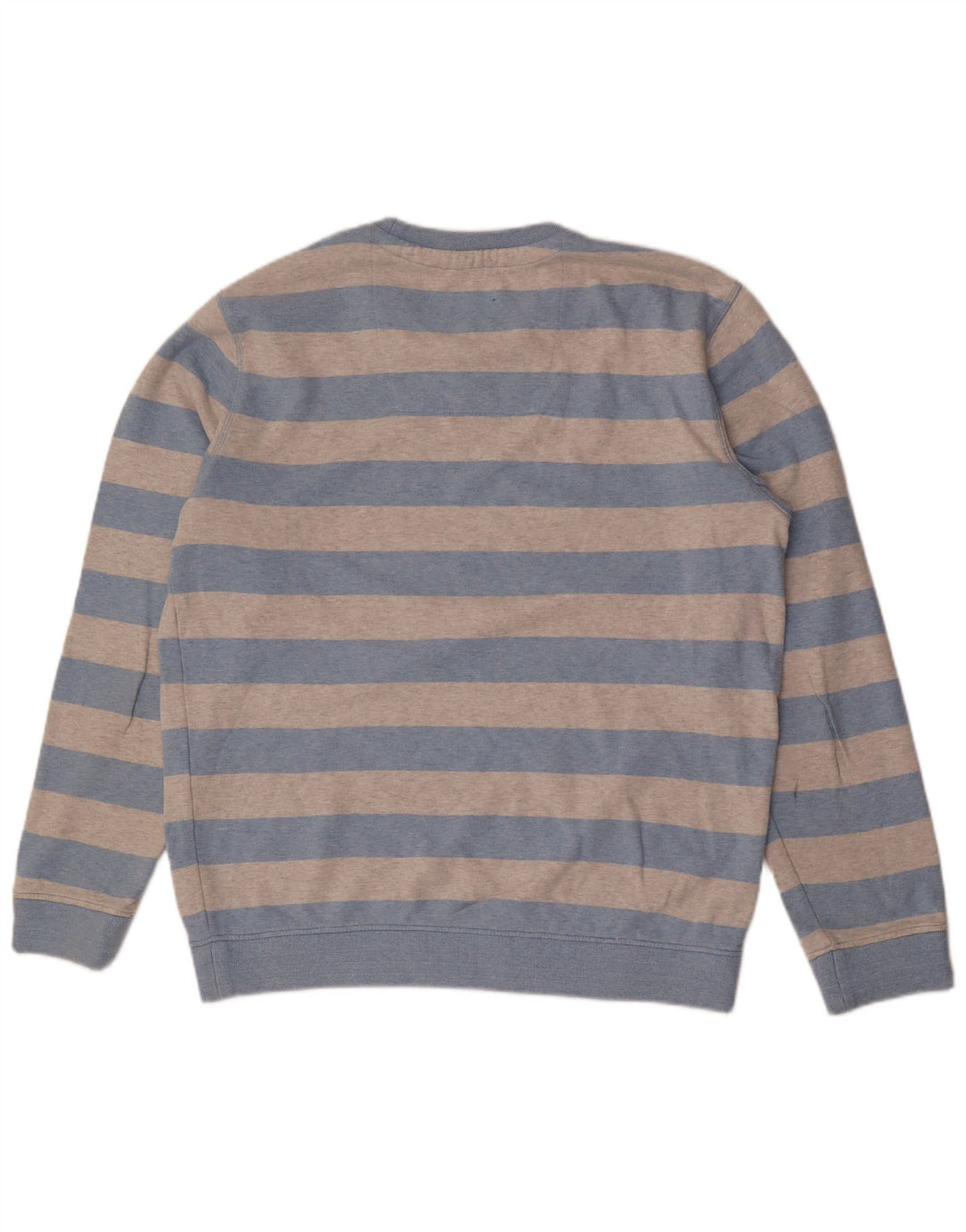 CREW CLOTHING Felpa da uomo Maglione grande in cotone a righe grigie