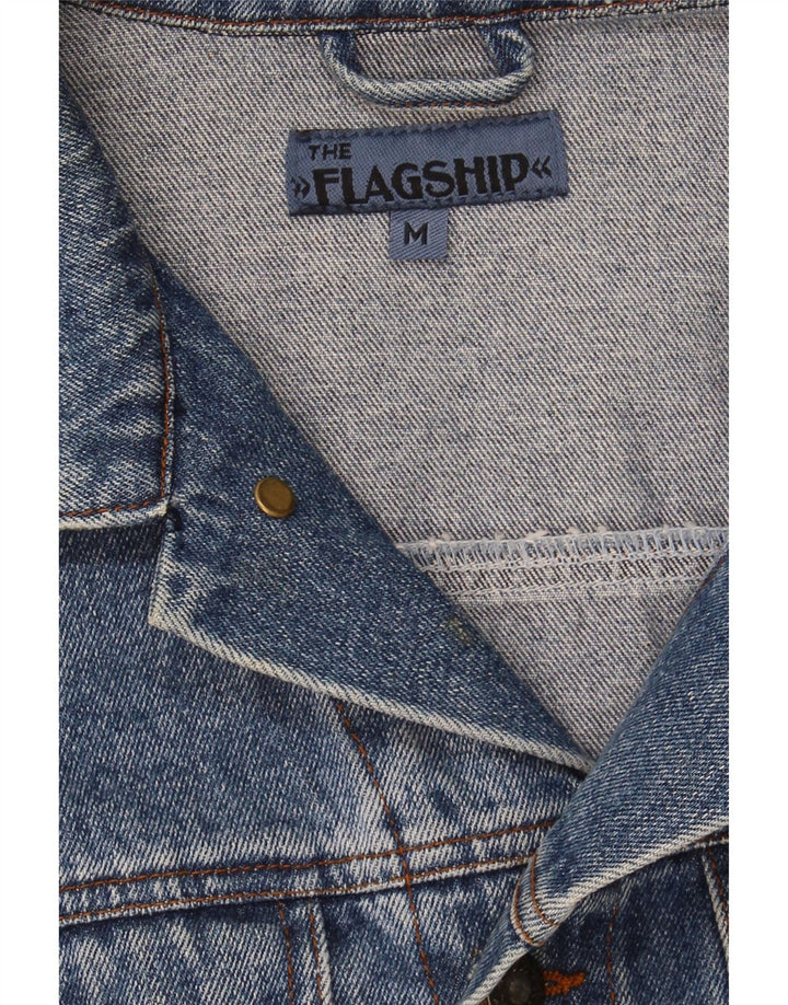 VINTAGE Mens Denim Jacket UK 38 Medium Blue Cotton Vintage Vintage and Second-Hand Vintage from Messina Hembry 