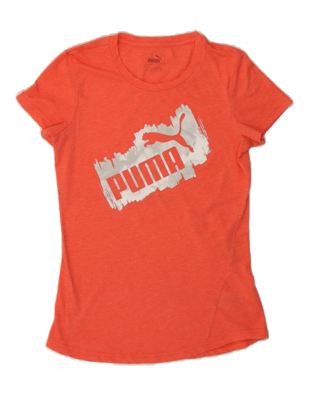 PUMA Womens Graphic T-Shirt Top UK 10 Small Orange Polyester Vintage Puma and Second-Hand Puma from Messina Hembry 