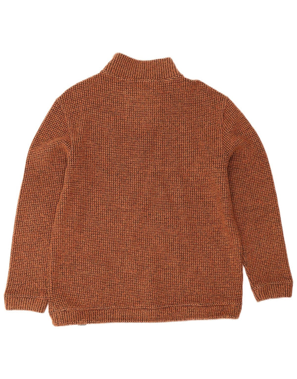 Felpa con collo con zip da uomo Weird Fish Maglione marrone medio in acrilico