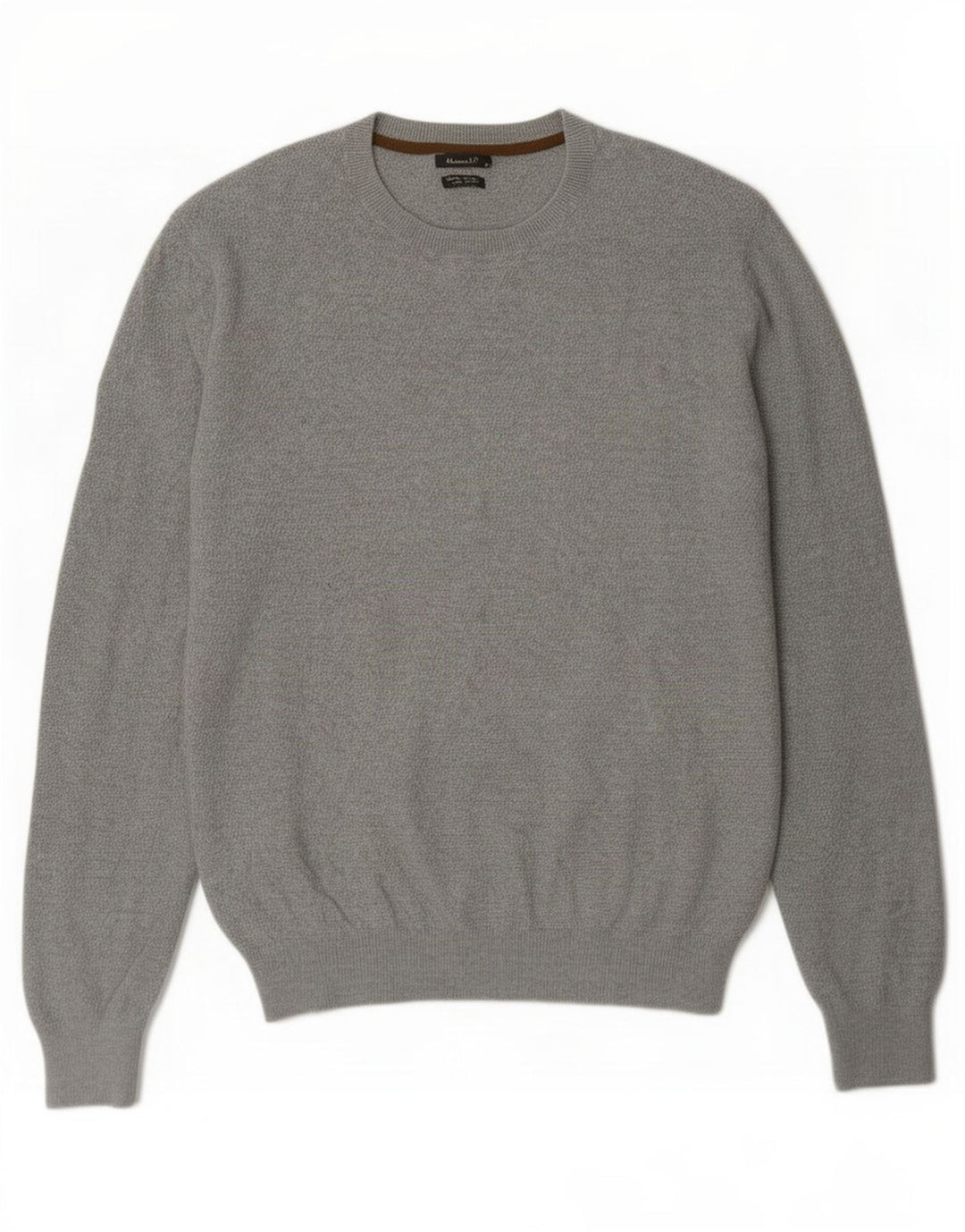 Maglione maglione girocollo da uomo Massimo Dutti grande cotone grigio