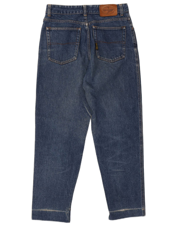 Jeans Straight Uomo Trussardi a Vita Alta IT 48 Medium W34 L29 Blu Cotone