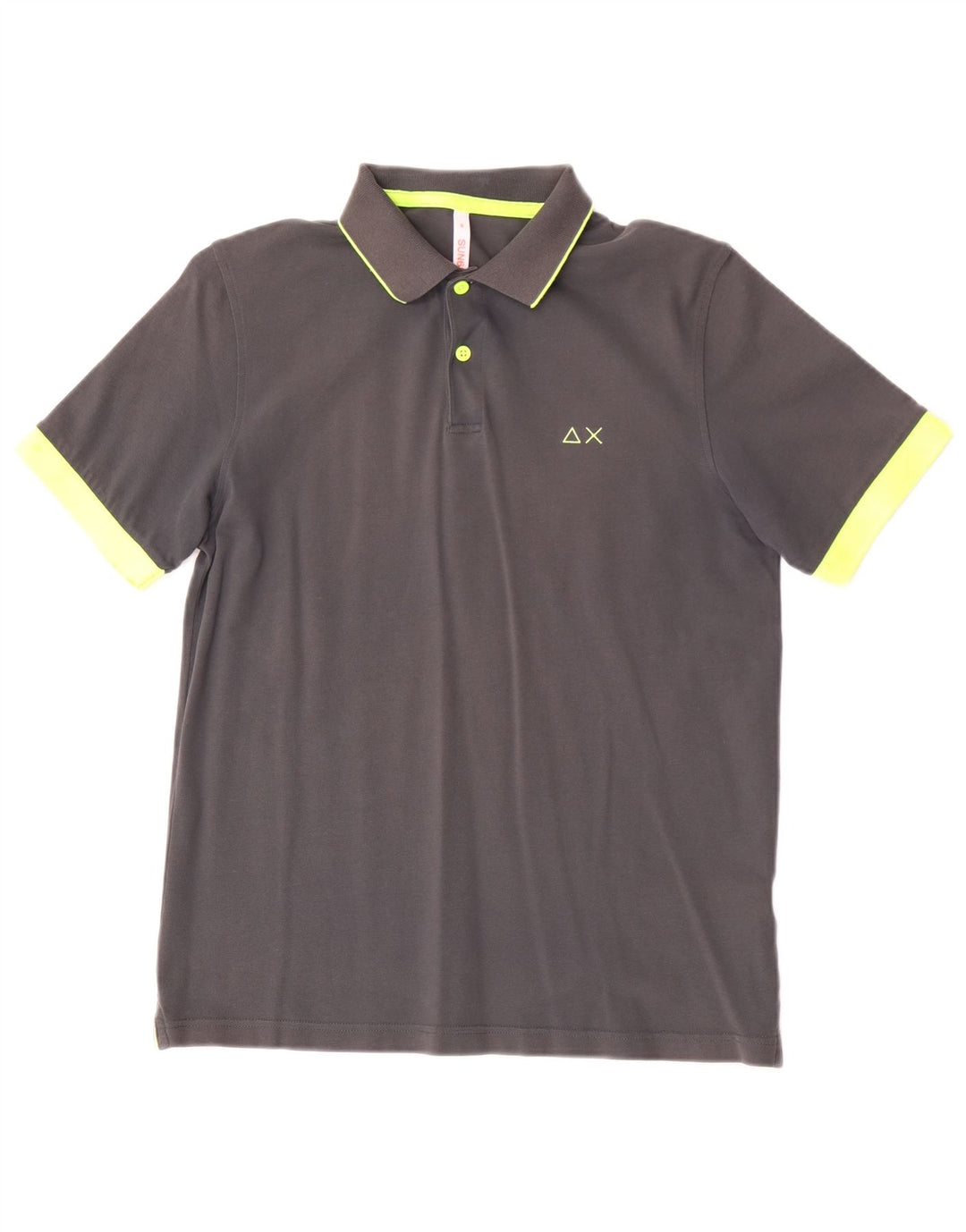 Polo da uomo Sun68 in cotone grigio medio