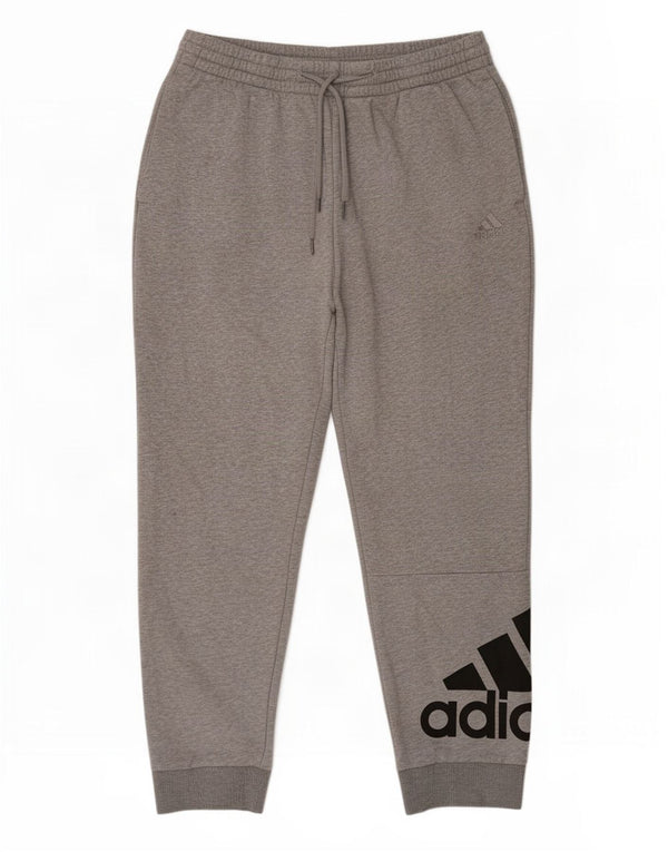 Pantaloni da tuta grafica da uomo Adidas Joggers XL in cotone chiazzato grigio