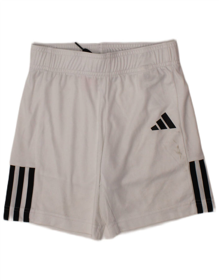Pantaloncini sportivi ADIDAS Aeroready da bambino 7-8 anni in poliestere bianco