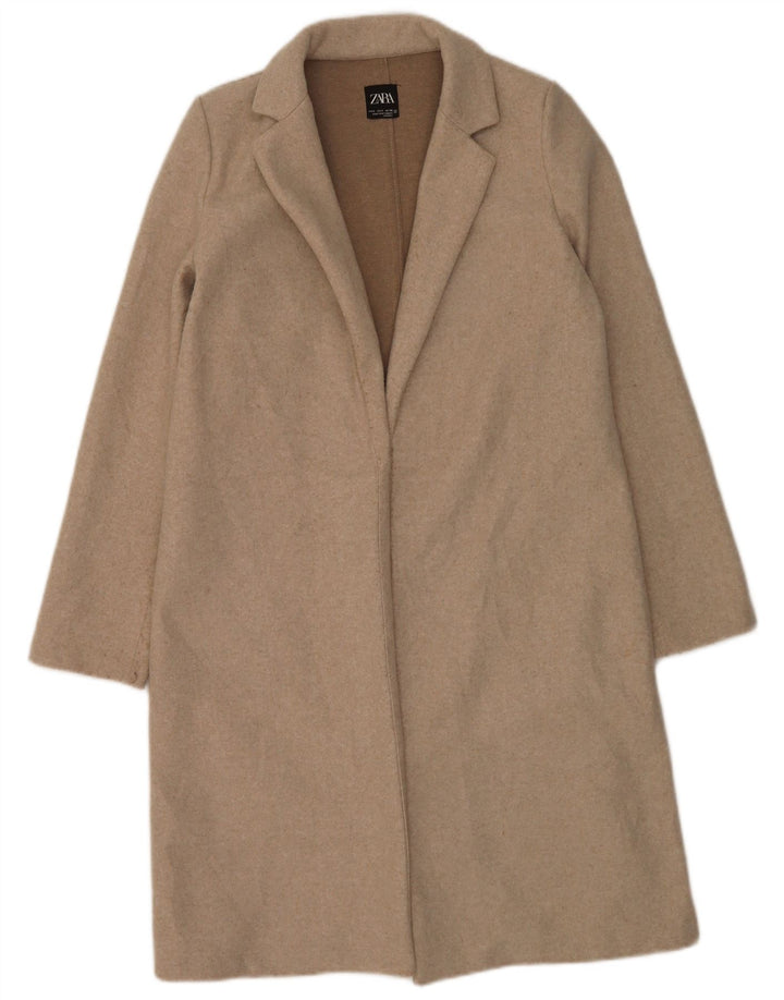 Soprabito aperto da donna Zara UK 10 piccolo poliestere grigio