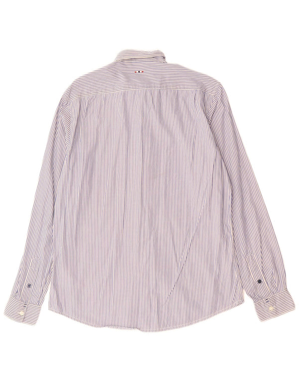 Camicia Napapijri da uomo Urban Fit in cotone gessato blu medio