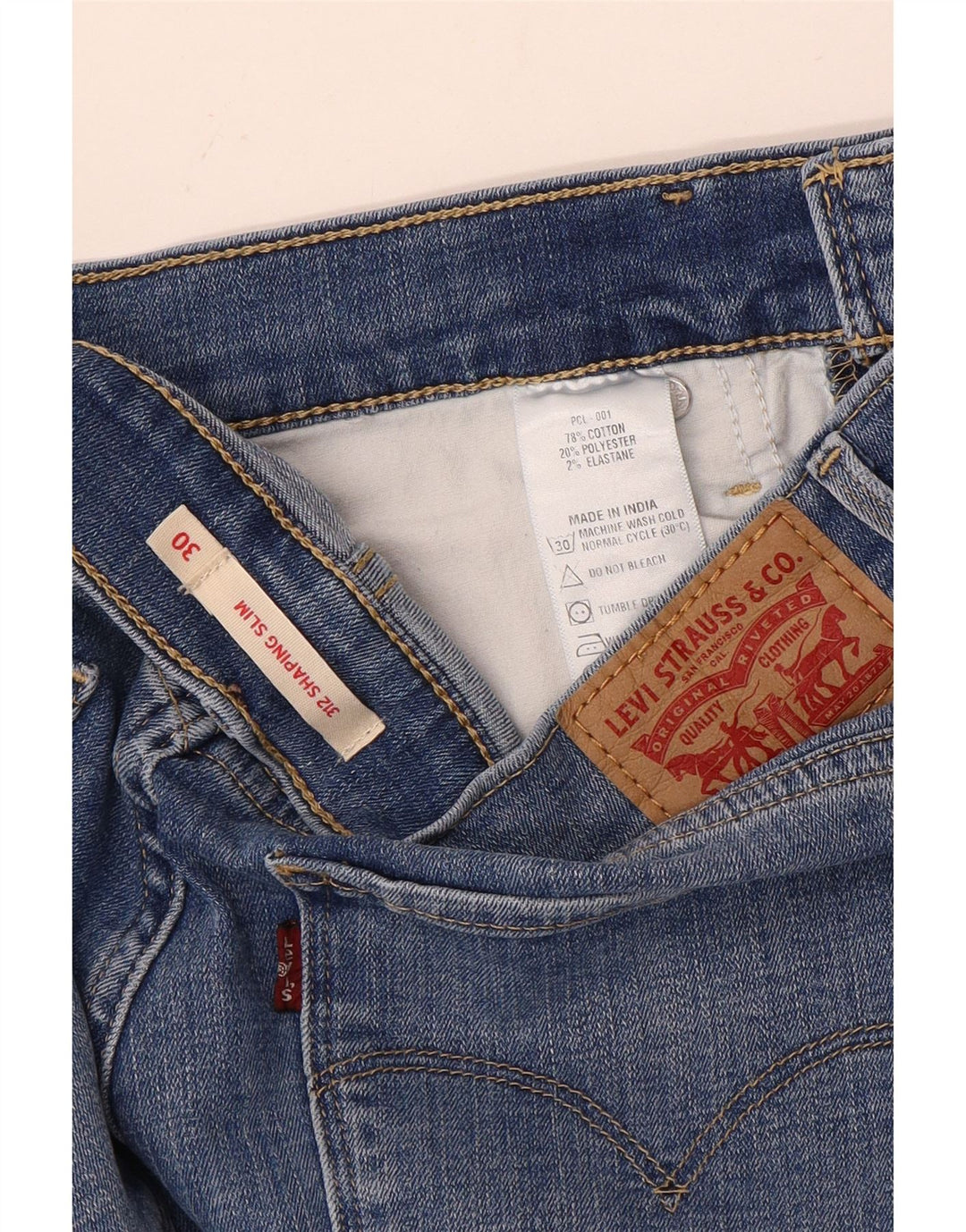 Levi's Donna 312 Shaping Slim Jeans W30 L30 Cotone Blu
