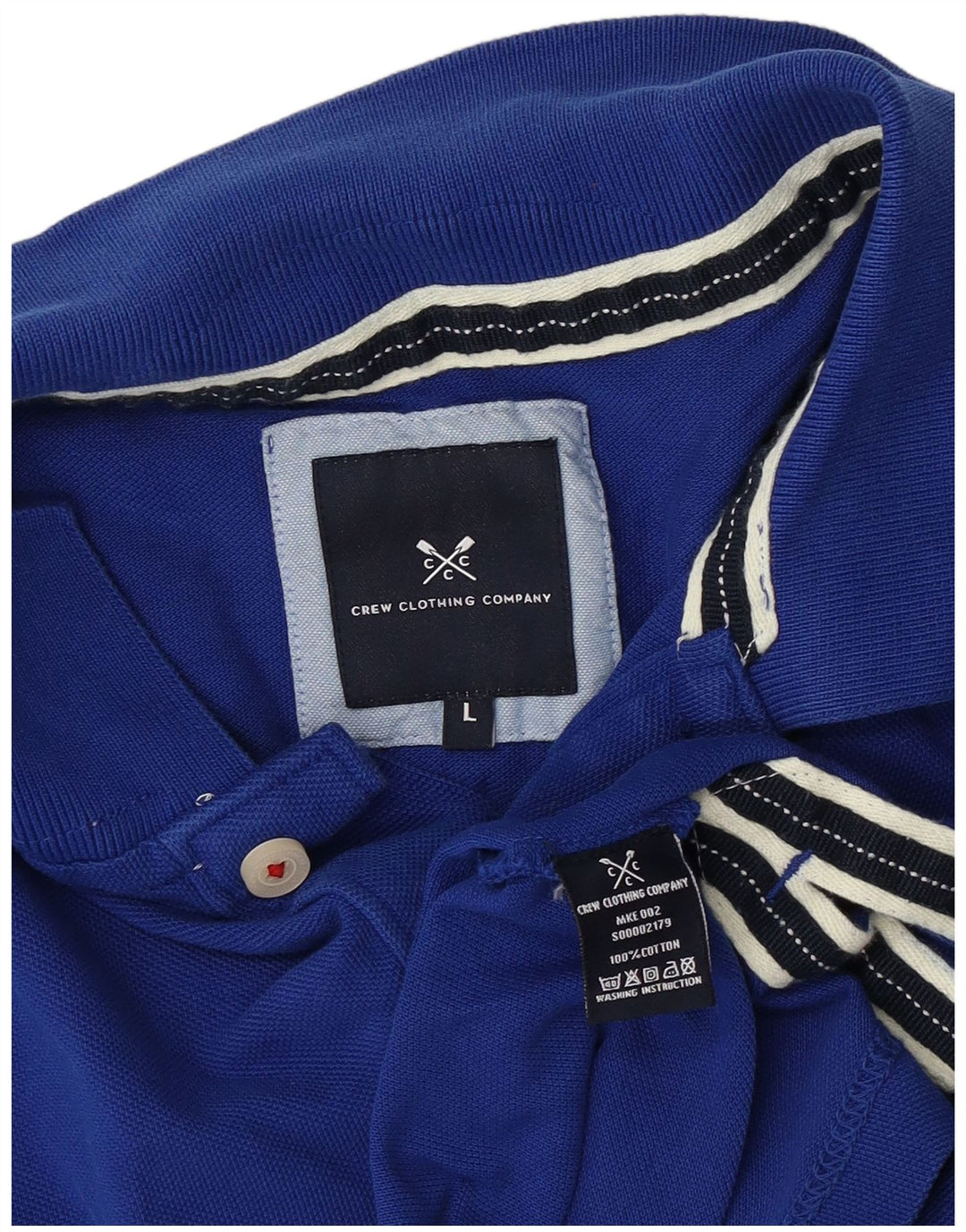 Crew Clothing Polo da uomo grande in cotone blu