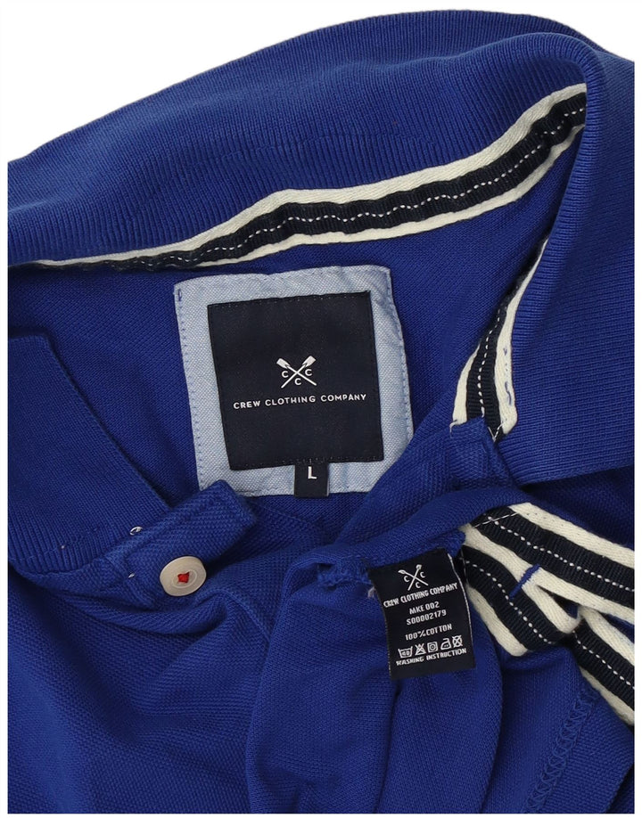 Crew Clothing Polo da uomo grande in cotone blu