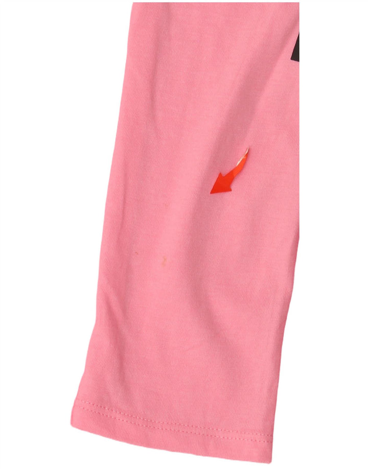 Felpa con cappuccio grafica Loose Fit da donna Adidas UK 10 Small Pink Cotton