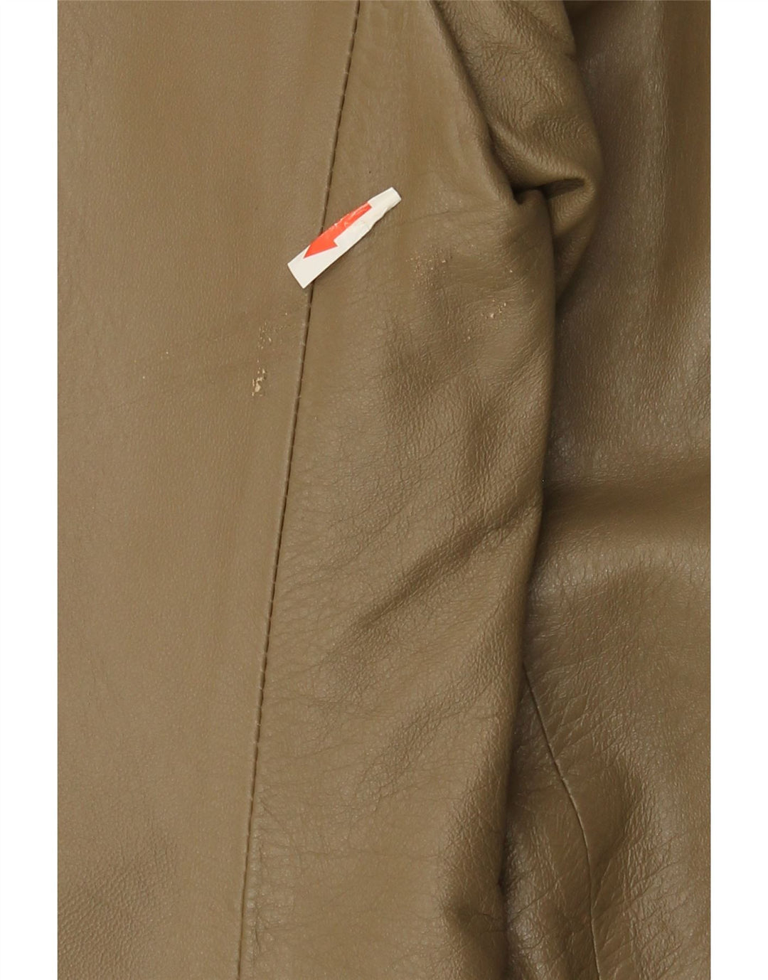 Giacca in pelle oversize da donna vintage IT 38 XS in pelle kaki