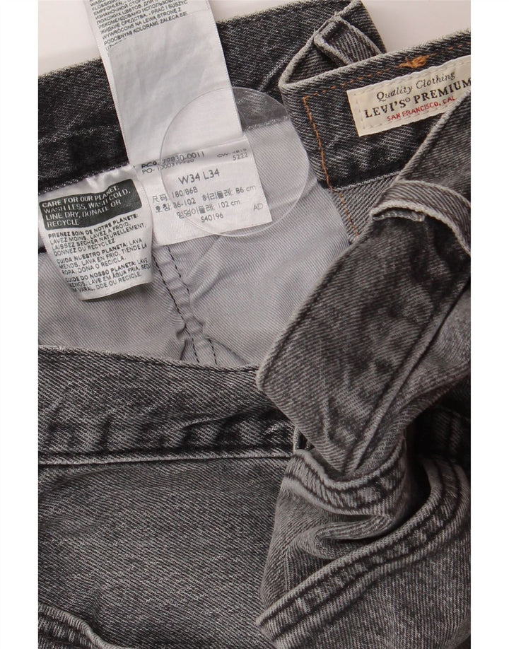 LEVI'S Jeans dritti da uomo 501 W34 L34 Cotone grigio