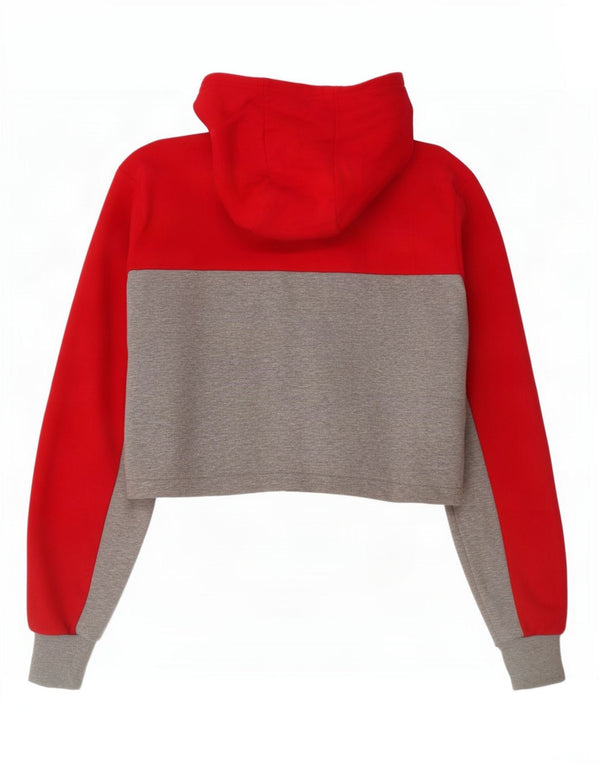 Maglia con cappuccio oversize corta da donna Ellesse UK 8 Small Red Colourblock