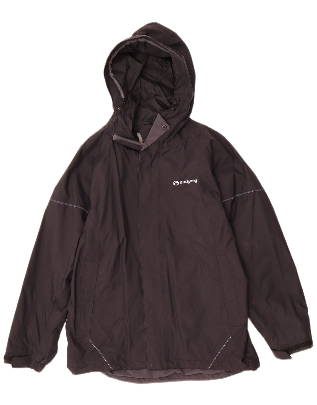 Giacca antipioggia con cappuccio da ragazzo Sprayway 12-13 anni in poliestere nero