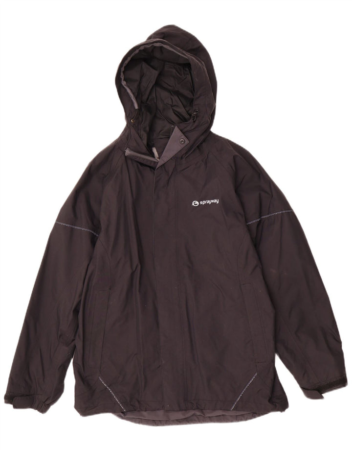 Giacca antipioggia con cappuccio da ragazzo Sprayway 12-13 anni in poliestere nero
