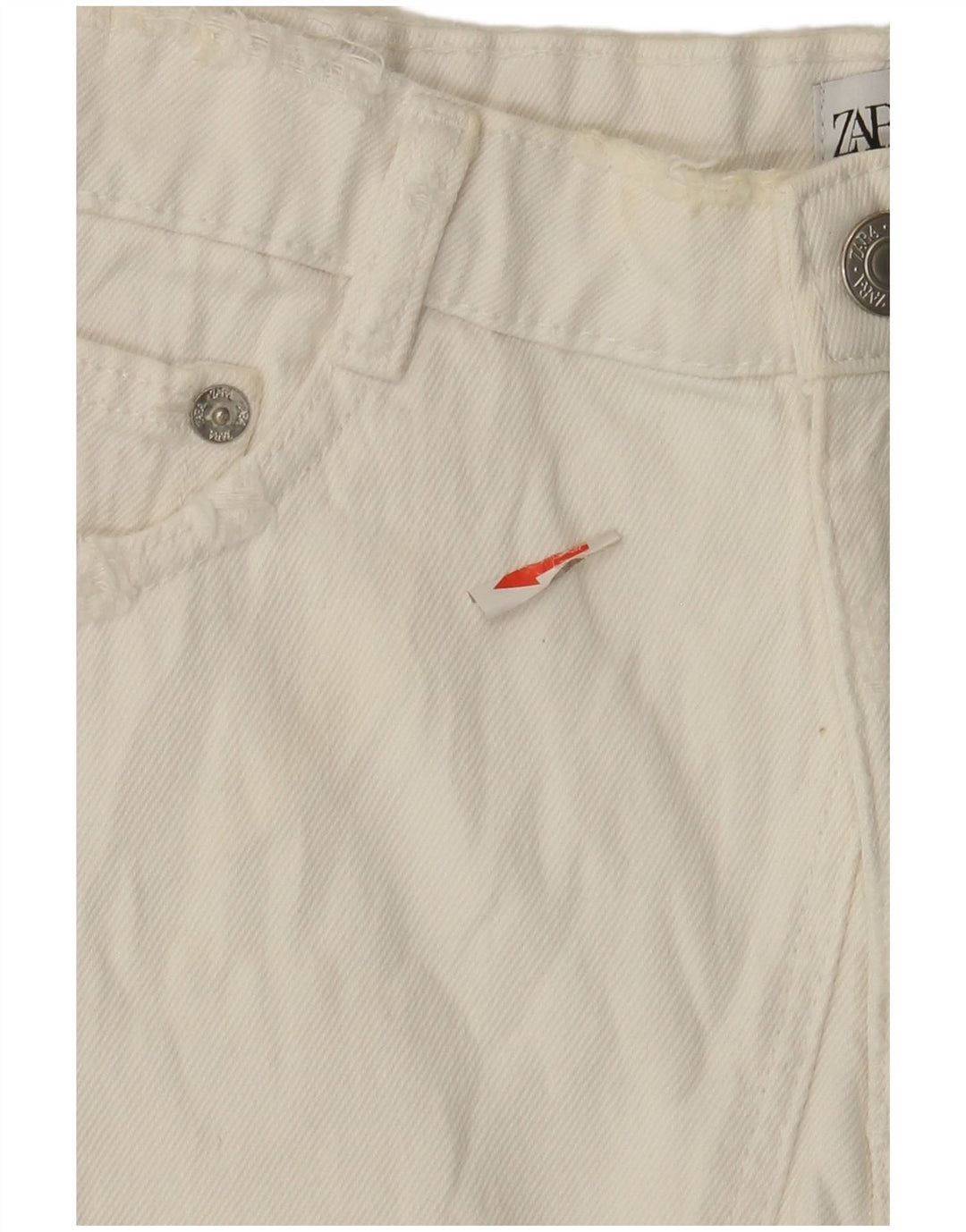 Pantaloncini di jeans Zara da donna piccoli W26 bianchi