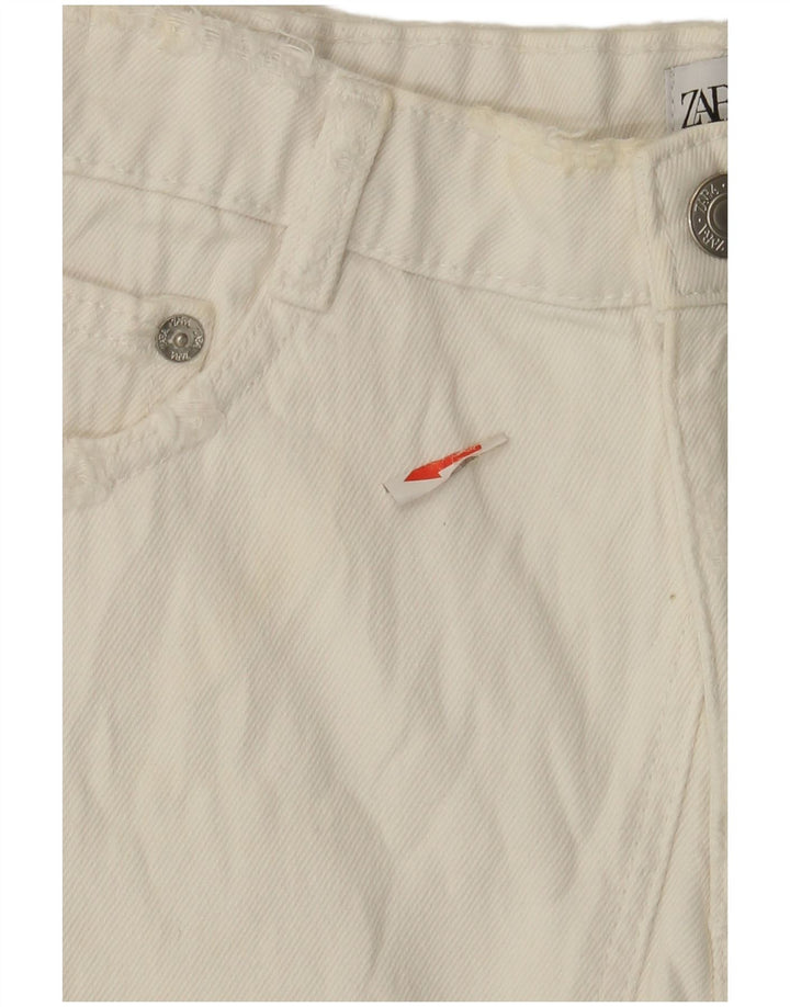 Pantaloncini di jeans Zara da donna piccoli W26 bianchi