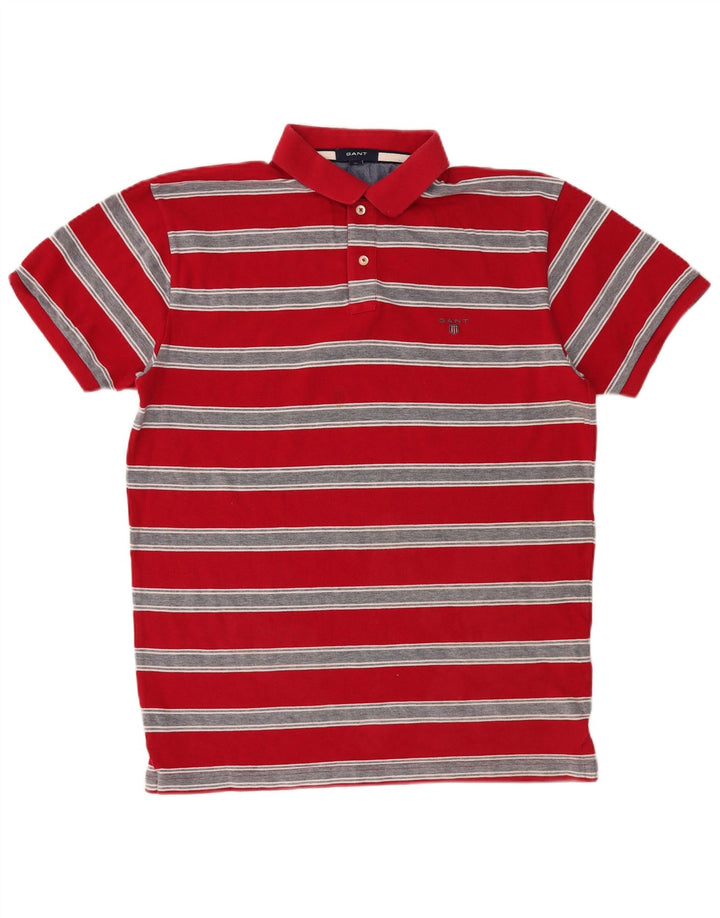 Polo da uomo Gant XL in cotone a righe rosse