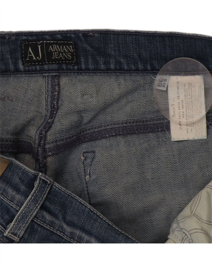 Jeans dritti da uomo Armani W33 L35 in cotone blu