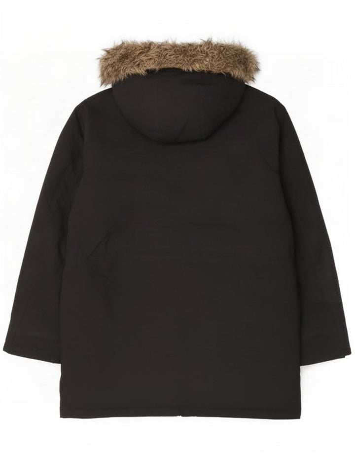 Giacca parka con cappuccio da uomo Jack & Jones UK 44 2XL poliestere nero