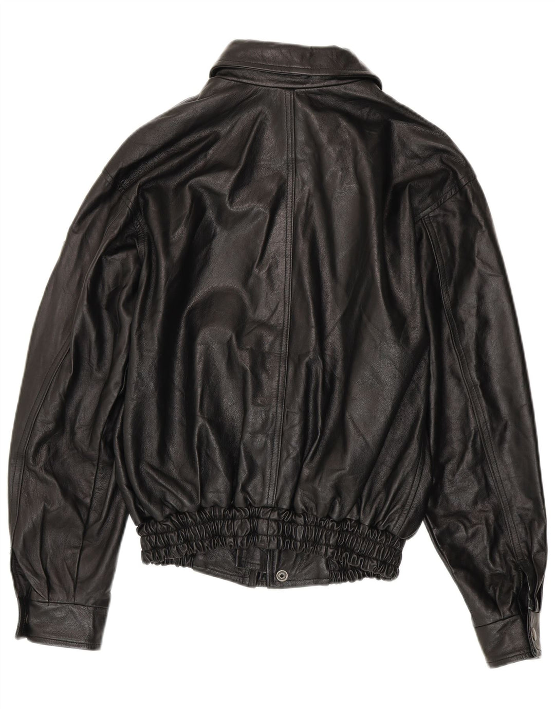 Giacca in pelle da uomo VINTAGE UK 36 piccola pelle nera