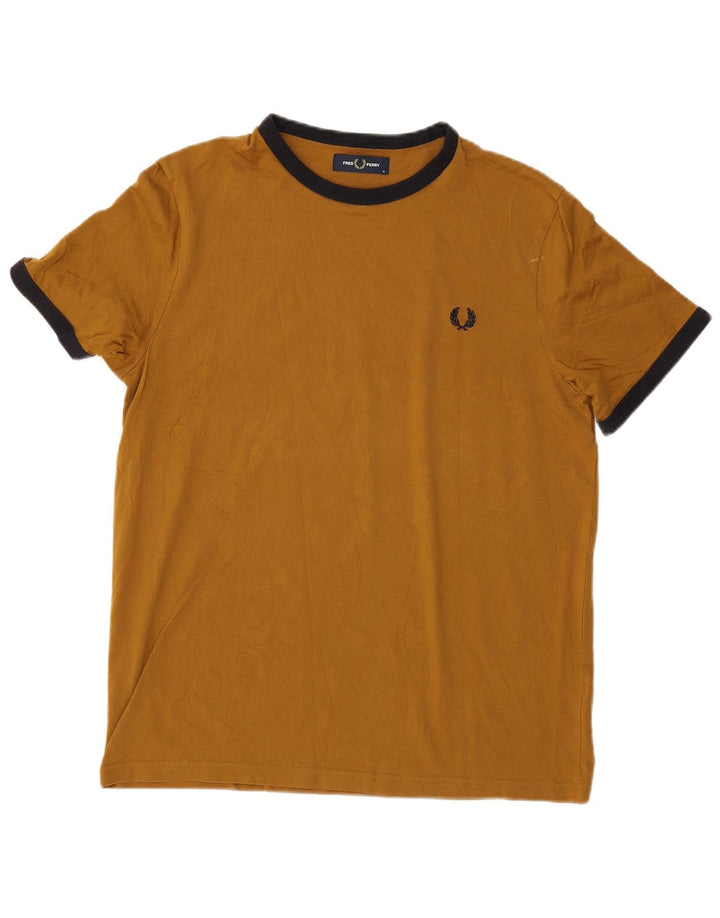 T-shirt da uomo Fred Perry Top in cotone marrone medio