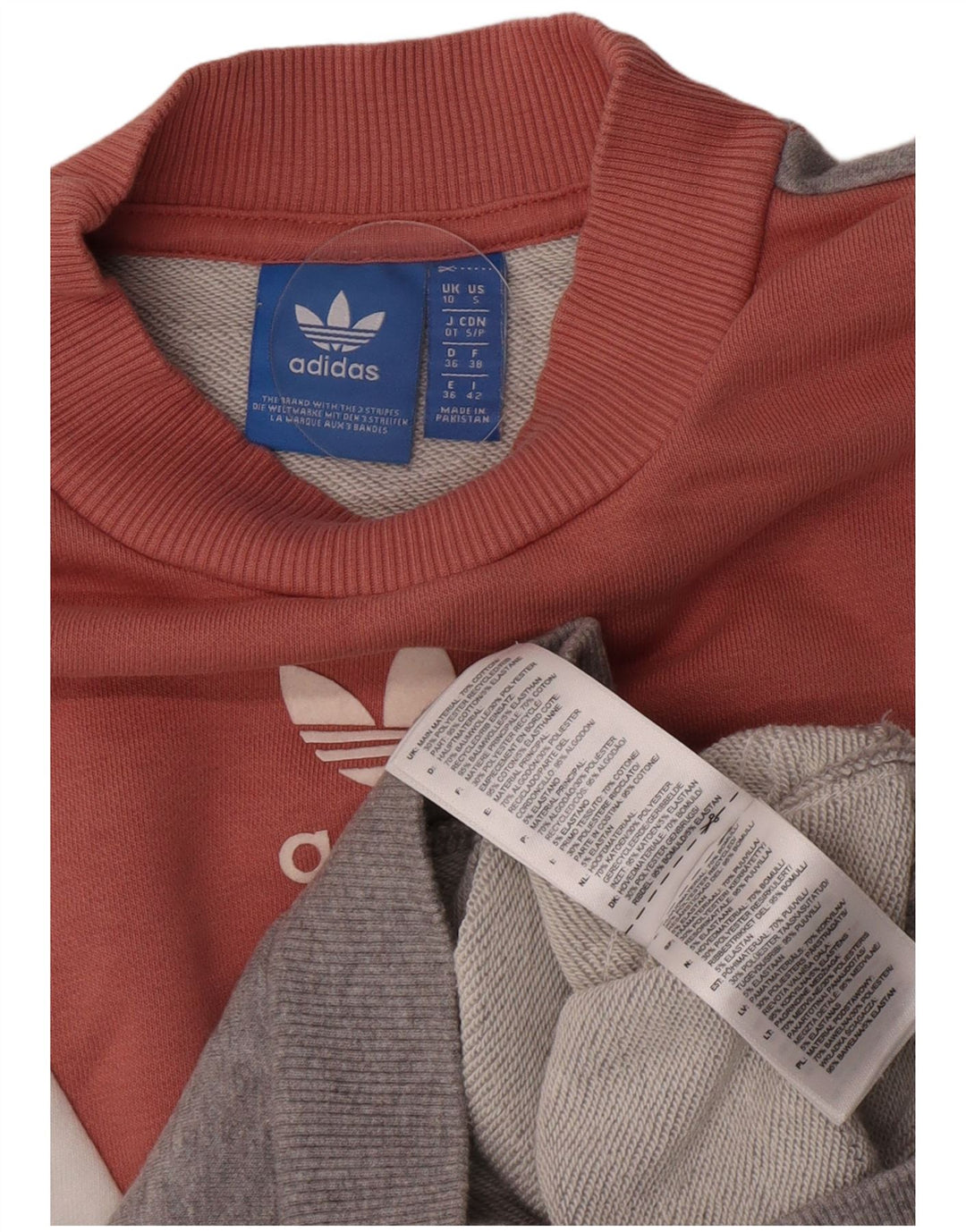 Felpa oversize da donna Adidas UK 10 Small Grey Colourblock
