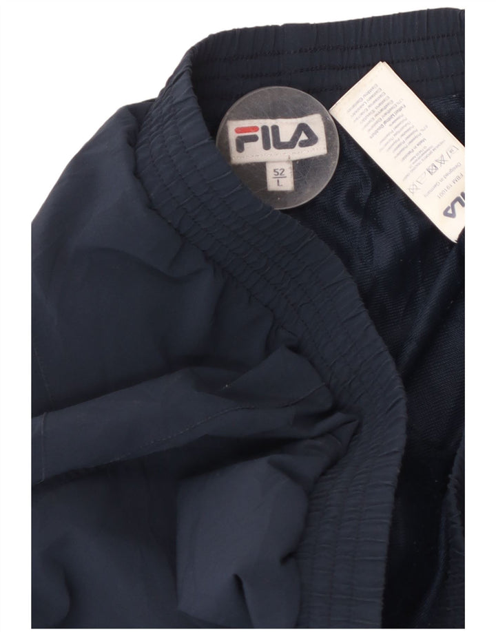 Pantaloni da tuta da uomo FILA grandi in poliestere blu navy