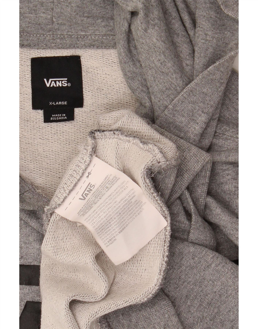 Felpa con cappuccio grafica da donna VANS UK 18 XL cotone grigio