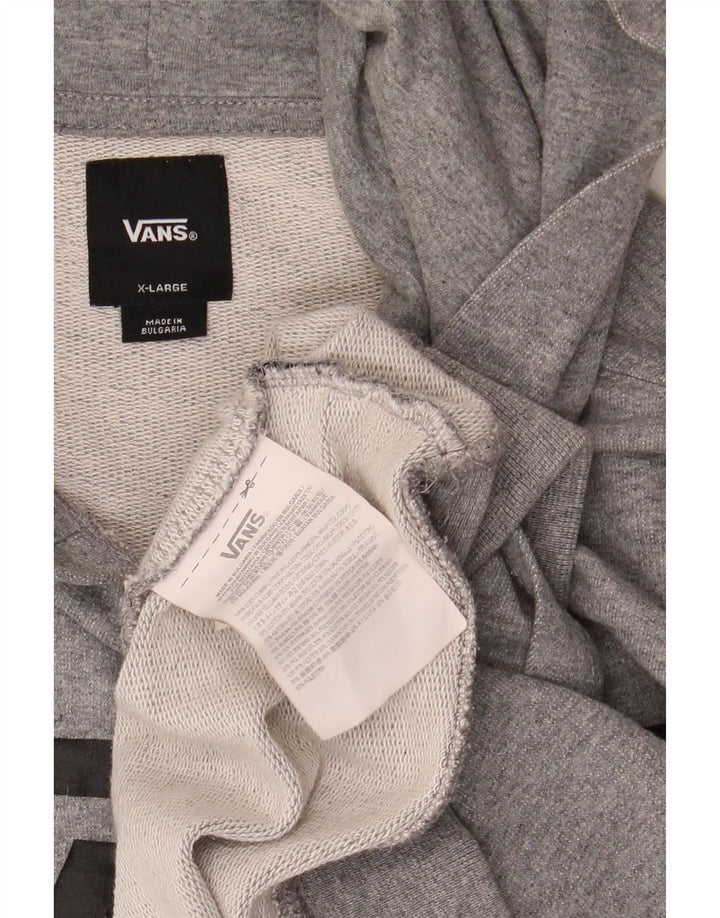 Felpa con cappuccio grafica da donna VANS UK 18 XL cotone grigio