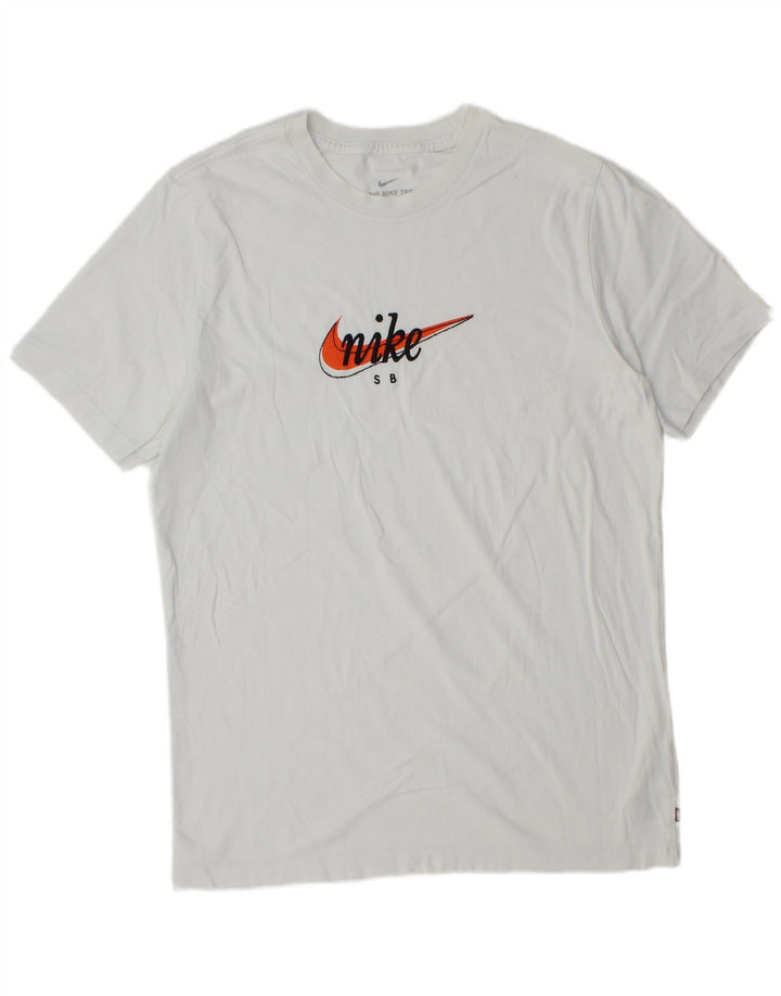 T-shirt grafica da uomo Nike Top in cotone bianco medio