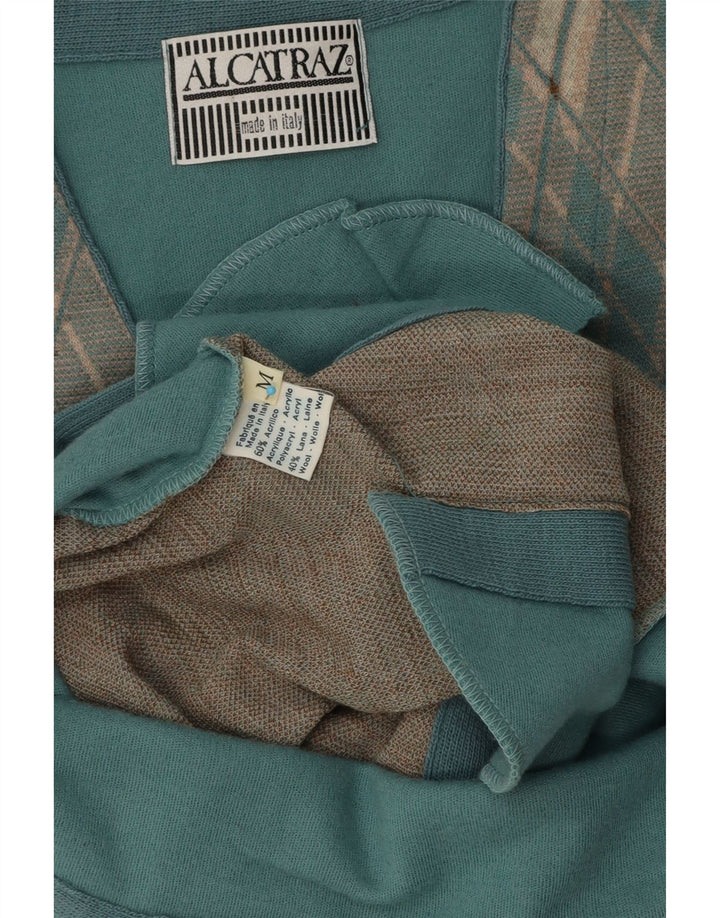 Gilet da uomo Alcatraz blu medio argyle/acrilico diamante