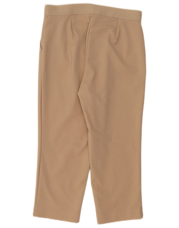 Pantaloni Capri a vita alta da donna Marks & Spencer UK 12 Medium W32 L23 Beige