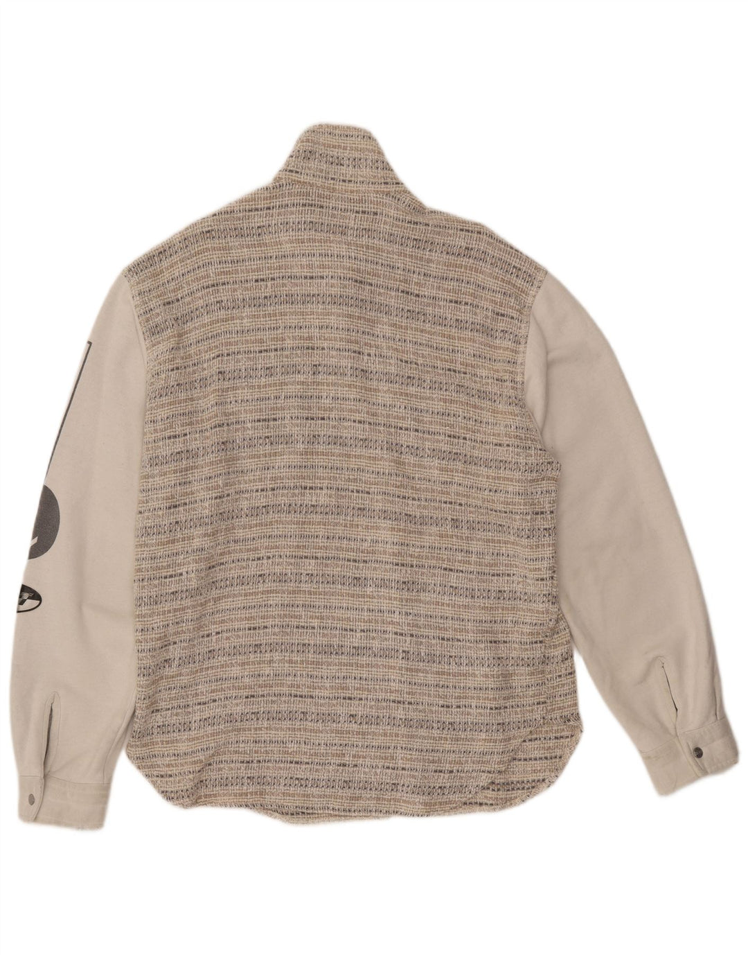 Giubbotto bomber grafico da uomo VINTAGE UK 44 2XL Lana a righe beige