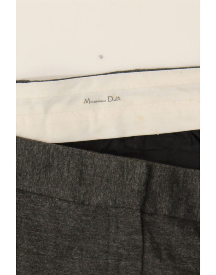 MASSIMO DUTTI Womens Slim Chino Trousers EU 42 Large W32 L30 Grey Viscose Vintage Massimo Dutti and Second-Hand Massimo Dutti from Messina Hembry 