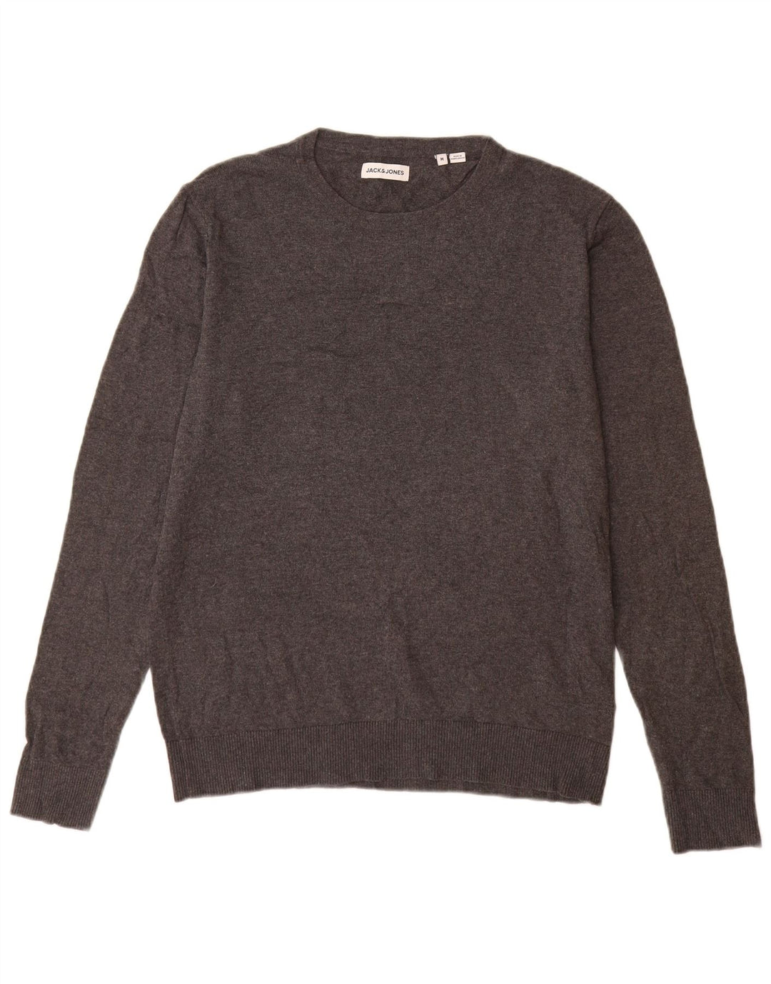 Maglione maglione girocollo da uomo Jack & Jones in cotone grigio medio