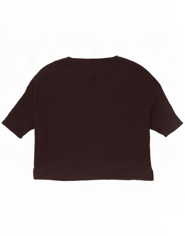 Top camicetta da donna Marks & Spencer UK 22 3XL poliestere marrone