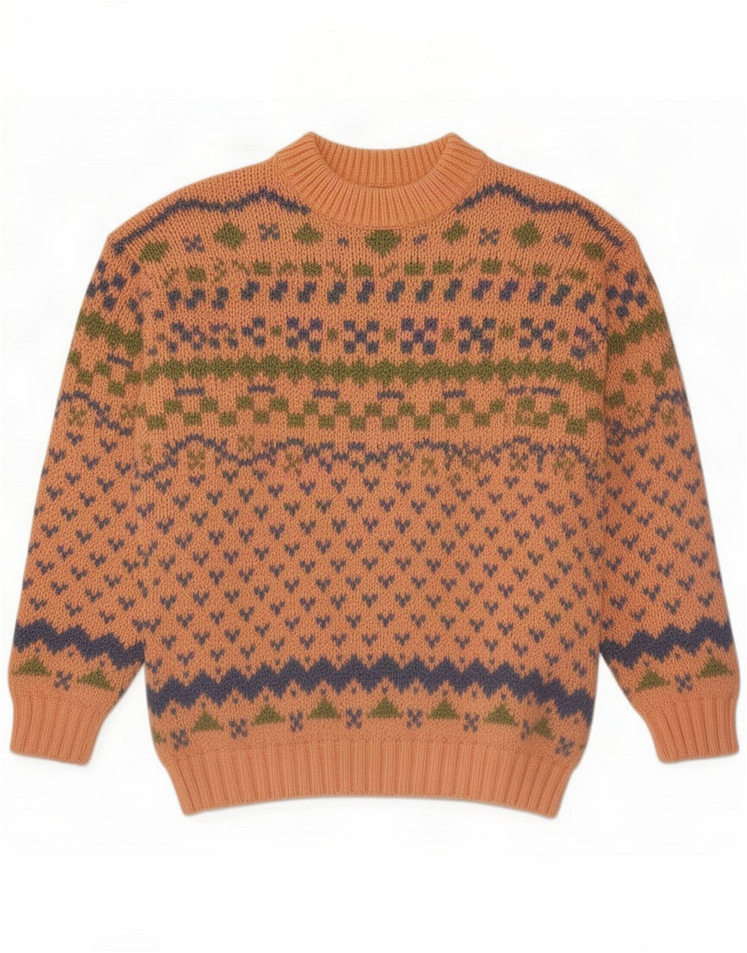 Chambers Maglione maglione girocollo da uomo rosa medio geometrico