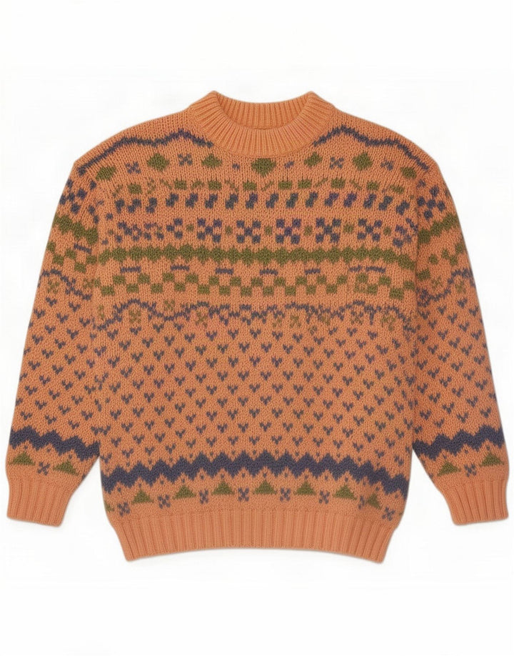 Chambers Maglione maglione girocollo da uomo rosa medio geometrico