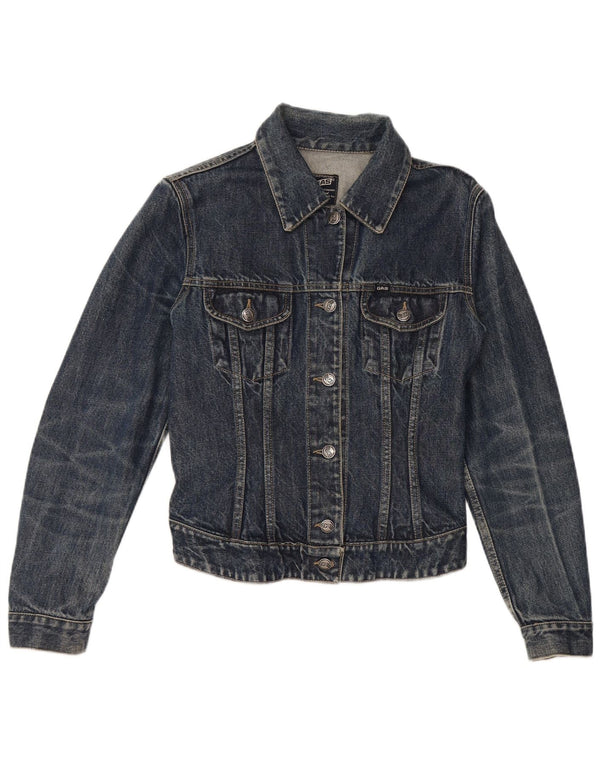 Gas Giacca da donna in denim Street Mood Crop UK 10 Small Blu Cotone
