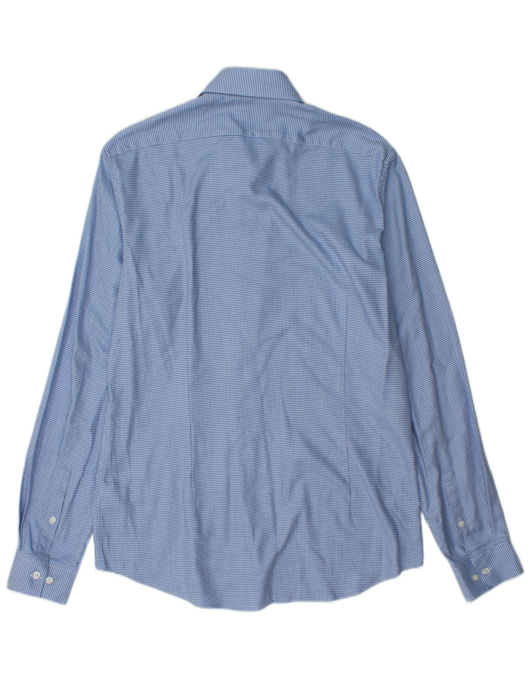 Camicia slim fit da uomo Calvin Klein taglia 40 15 3/4 blu medio geometrico