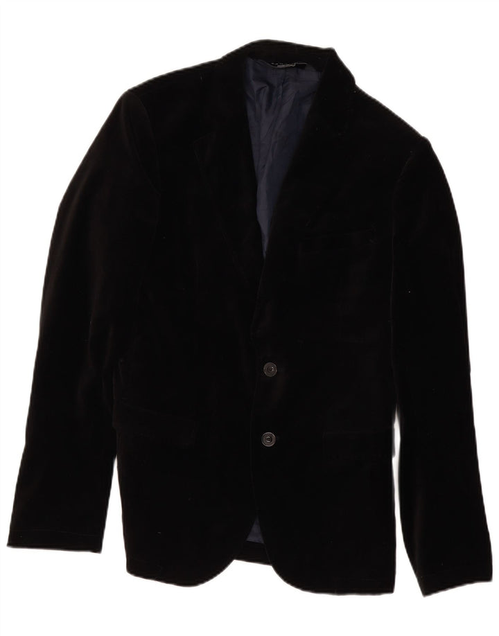 Giacca blazer a 2 bottoni da uomo Zara EU 46 piccola in cotone nero