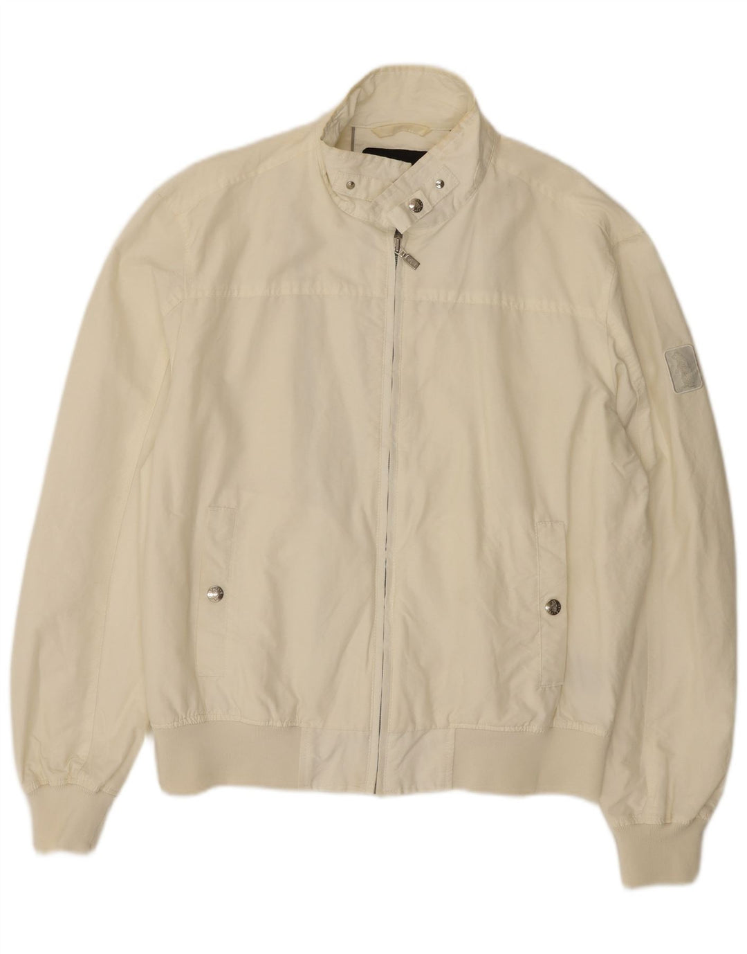 REFRIGUE Giubbotto bomber da uomo UK 44 2XL Cotone bianco sporco