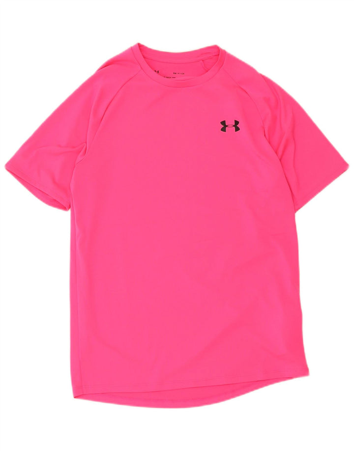 T-shirt da uomo Under Armour Top Small rosa in poliestere