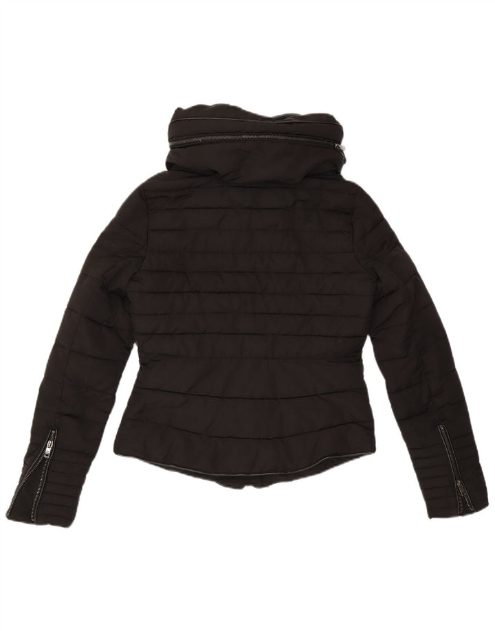 Giacca imbottita con cappuccio da donna Zara UK 6 XS poliestere nero