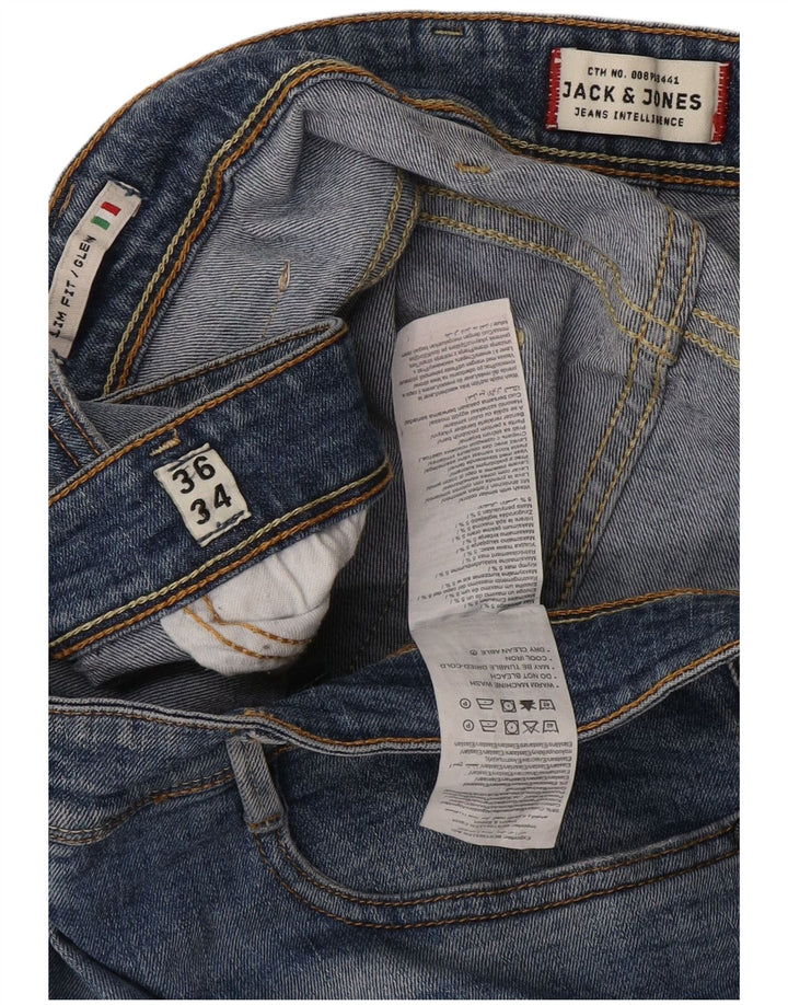 Jeans slim da uomo GLENN Jack & Jones W36 L34 cotone blu