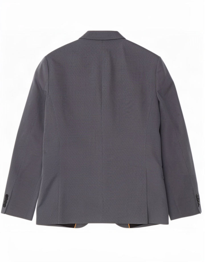 Giacca blazer da uomo a 1 bottone Zara EU 52 grande poliestere blu
